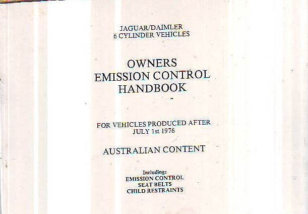 For Sale: Genuine Jaguar XJ6 Daimler Sovereign  Owner's manual Supplement for Emissions Control 1976 on